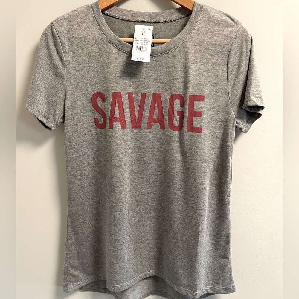 3/$20 🔹 Modern Lux grey short sleeved polyester and rayon t-shirt